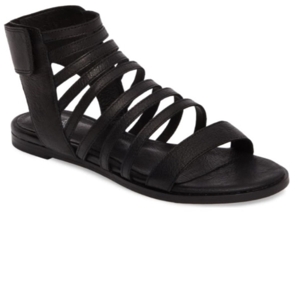Eileen Fisher Black Leather Sandals